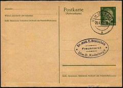 Germany Ulm Donau Hitler Birthday Favor Cancel Stationery Postal Card 1942 WWII