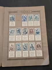 Rare Antique German Seemanns Portrait Stamp Album 300+ Historical Stamps