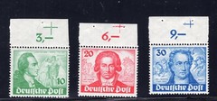 GERMANY BERLIN 1949 GOETHE SET 9N61-9N63 PERFECT MNH SCHLEGEL BPP CERTIFICATE