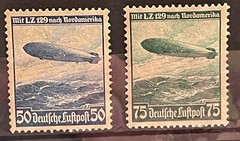 Germany 3rd Reich „ORIGINAL GUM“ Hindenburg 1936 Mi 606-7 * Sc C57-8 *MLH