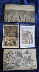 German THIRD REICH Post Cards + FREE U.S. WW2 Propaganda Anti- Hitler Flyers