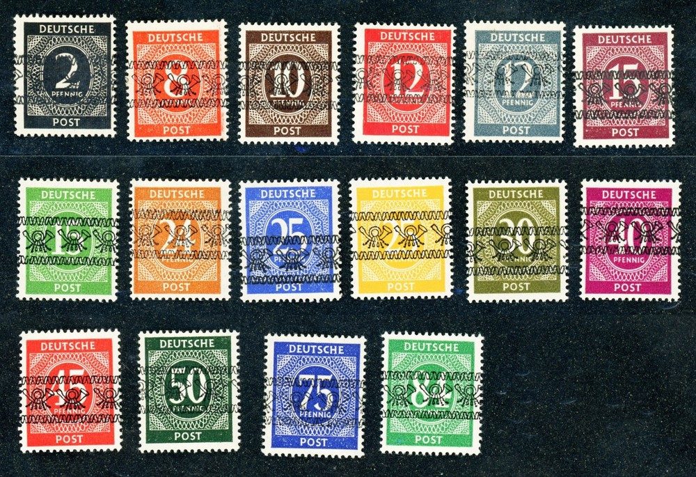 [GERMANY] 1948 Fresh Short Set 2pf-84pf SC 585a-593 Signed Dr. Dub (MNH) CA2722