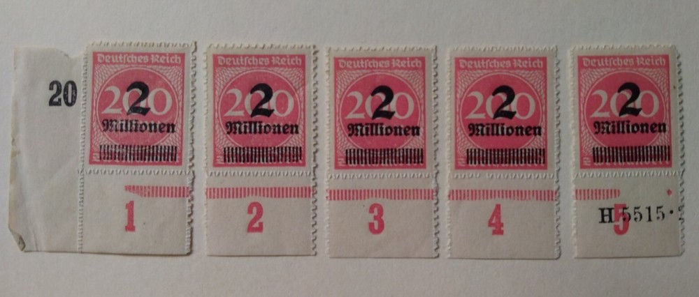 (Unissued) Weimar German Republic Stamp, 1923 C Issue, MLH, OG Serrate Roulette 