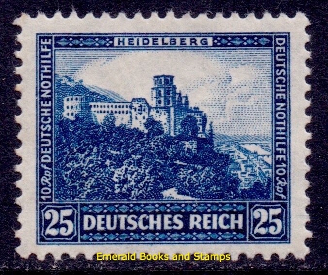 EBS Germany 1931 Welfare – Heidelberg Castle – Michel 461 – MNH** – cv $98.00