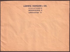 F-EX47794 GERMANY 1937 PIGNEY BOWES MACHINE CANCEL NURENBERG MEDICUS EAGLE BIRD.