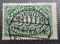 Stamp Germany Deutsches Reich 300 Mark 1923 Mi. Nr. 249 [🇩🇪39150-1]