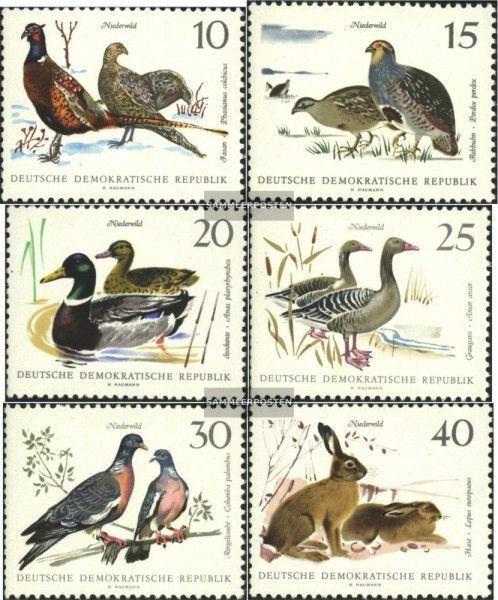 DDR 1357-1362 MNH 1968 Small game
