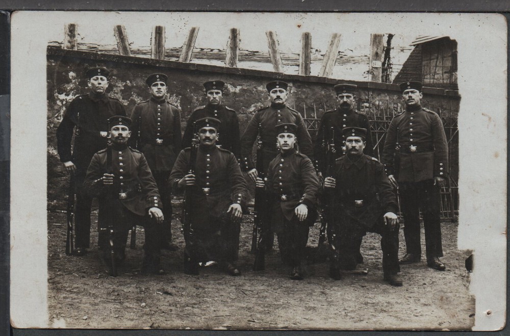 ✔️ GERMANY REICH WWI SOLDIERS EXCELLENT RARE AGED MILITARY PHOTO POSTCARD