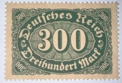Travelstamps: 1922 Germany Stamps Deutsches Reich 300 Mark Mi. Nr. 249, MNH