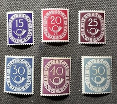 1951 Bundle MiNr. 123-138 kpl. Posthorn Set MLH OG Impeccable and Unsigned