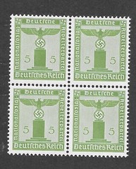 MNH stamp BLOCK S15 / PF05 / WWII Germany / 1942 Third Reich Party Official