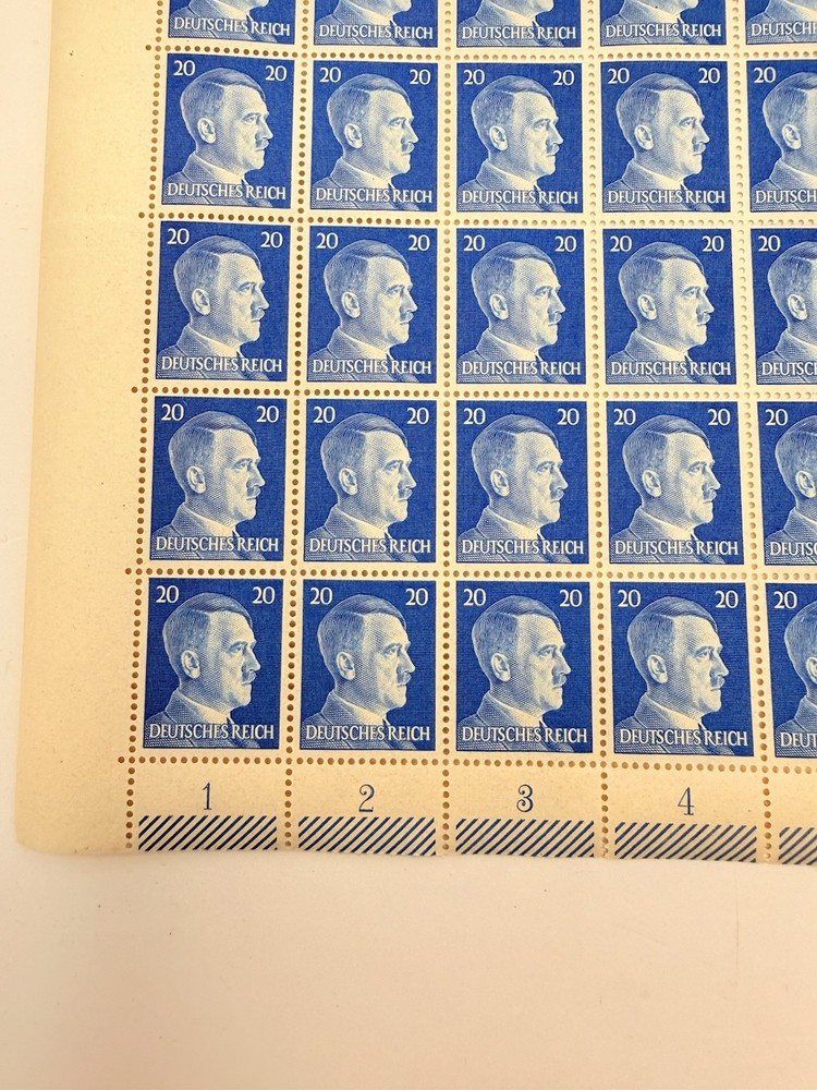 WWII Germany 20pf Deutsches Reich Stamp Sheets OG MNH Blue 11 Sheets