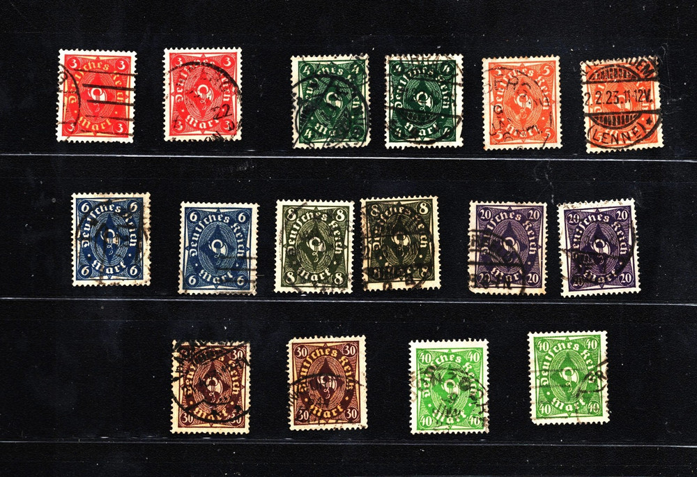 ODZ&ENDZ 16 USED G-VG 2 EA GERMANY SCOTT# 186 187 188 189 190 191 192 193 1066