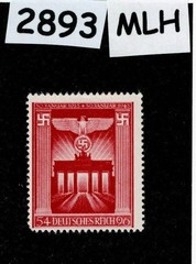 MLH stamp B216 Third Reich era Germany 1943 Brandenburg gate Berlin #2893