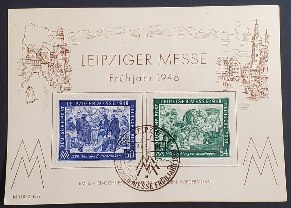 Germany, 1948 Leipziger Spring Fair special cancel card