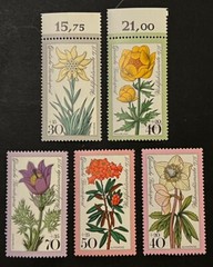 Travelstamps: Germany Stamps Scott #B521-B255 Humanitarian Relief/Flowers MNH OG