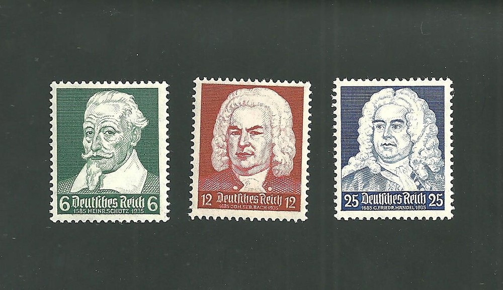 Vintage Germany Scott #456 457 & 458 Complete Set 3 MNH Mint Never Hinged Stamps