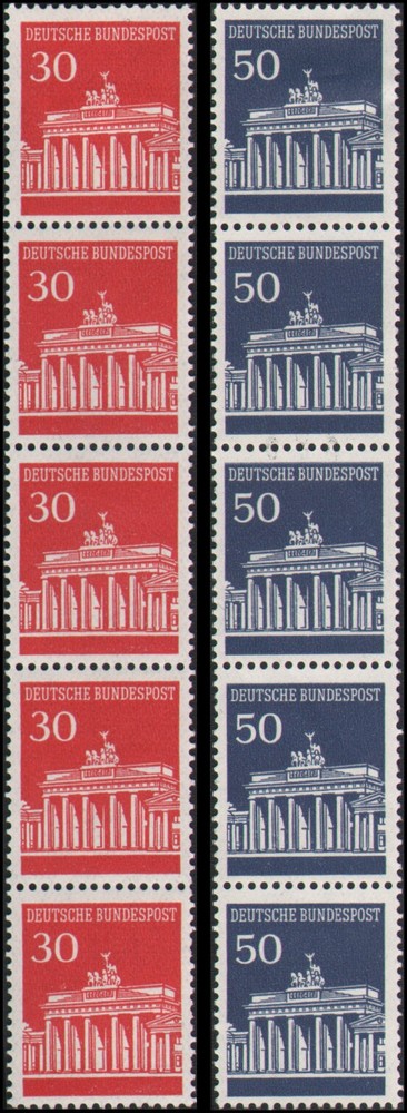 Germany #954-955 MH bottom stamp with control numbers