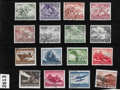 Stamp set Mixed 1943 & 1944 Military stamps WWII Mixed Germany cancels #2613