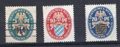 GERMANY, YV # 368/370, COMPLETE SET, USED – MNH – MH