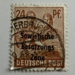 MEERBUSCH SON SOTN CANCEL ON 1948 GERMANY 24pf STAMP #10N9 SOVIET OCCUPIED OVPT