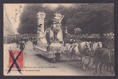 GERMNAY, Postcard Nancy Historical Procession 1909, Railway cancellation