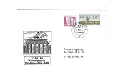 GERMANY 1990 Cover sent from Kleinmachnnow to Berlin