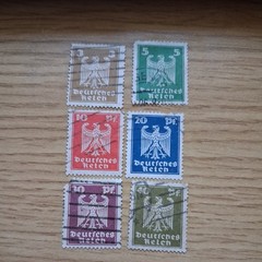 1924 Germany Eagle 6 stamps 3pf to 40pf Used Weimar Republic Combine Postage