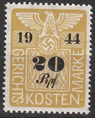 Stamp Germany Poland Revenue WWII Court Document Fee 1944 0020 RFP MNH