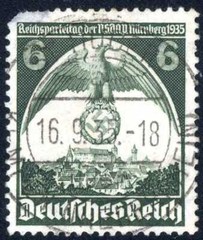 1935 Germany Third Reich Eagle & Swastika SC#466 A85 Used