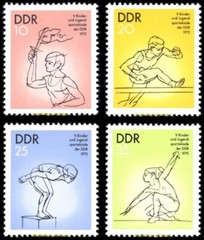 EBS East Germany DDR 1975 – Children and Youth Sports – Michel 2065-2068 – MNH**