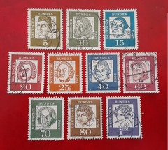 GERMANY Deutsche Bundespost 1961 Used Famous XF 2980
