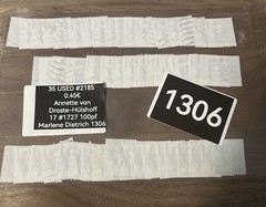 35 #2185 0.45€ Annette von Droste-Hülshoff 17 #1627 110pf Marlene Dietrich 1306