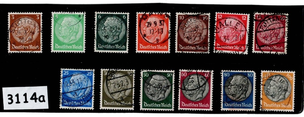 Used Stamp group 1932-1936 President Hindenburg Third Reich era Germany #3114a
