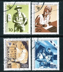 Stamps Germany-Berlin, Scott # 9N276-9N279 used, complete set