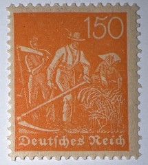 Travelstamps: 1922 Germany Deutsches Reich 150pf Stamp Scott #175/Mi 189 MOGNH.