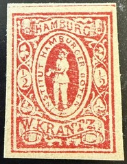 Hamburg-1887 Krantz W Local Post Cv $50