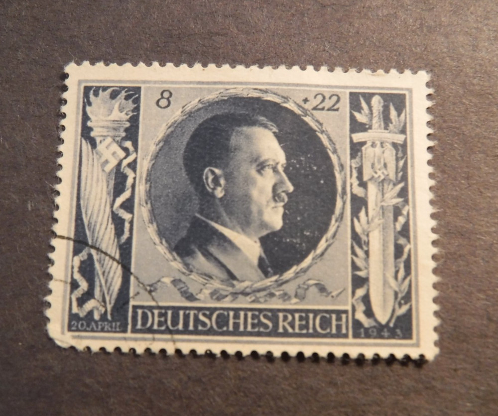 Scott#B233,1943, 8+22pf, Celebration of Hitler’s 54th Birthday Semi-Postal Stamp