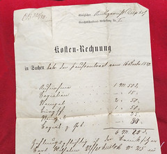Imperial German document cover envelope invoice Germany 1880