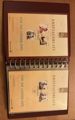 GERMANY FDS ETB 2001/24- 2001/49 27 FIRST DAY SHEETs W/ Binder Rare Set