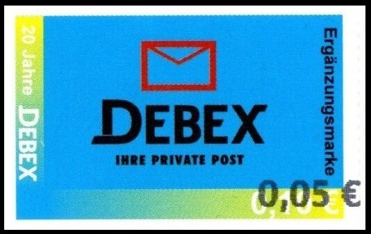 DEBEX: MiNr. 76, Supplementary Stamp: 20 Years DEBEX, Set, Mint.