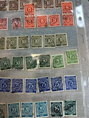 58 VINTAGE STAMPS GERMAN 1940s used rare stamp lot old Germany bundle post wwii