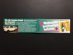 GERMANY STAMP BOOKLET 1991 RED CROSS CHRISTMAS NOEL ROTES KREUZ RARE!! xa89