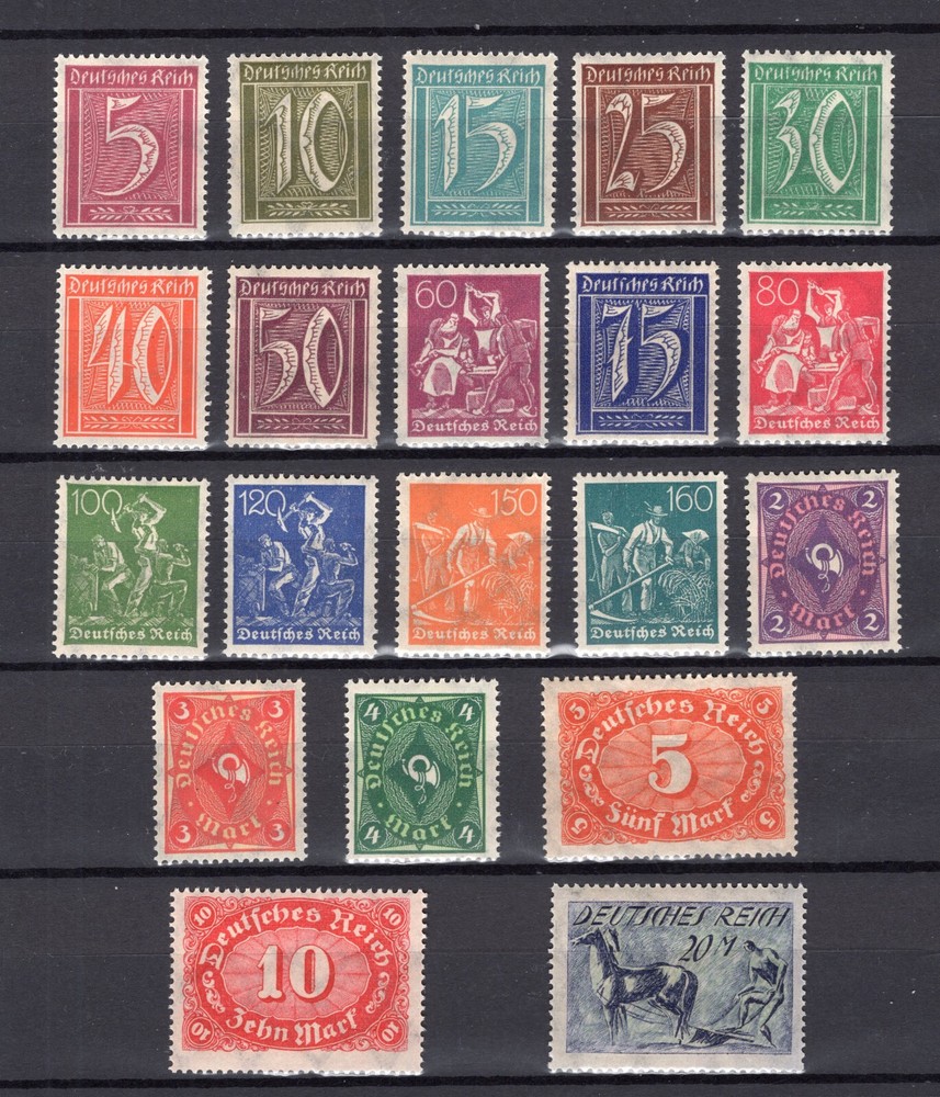 GERMANY 1921 INFLATION SET MICHEL 177-196 PERFECT MNH