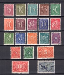 GERMANY 1921 INFLATION SET MICHEL 177-196 PERFECT MNH