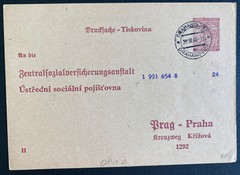 1940 Drahanowitz BM Germnay Postal Stationery Postcard Cover To Prague