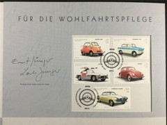 GERMAN POST ART-EDITION 2002/41 2289/2293 AUTOS OLDTIMER CARS VW BEETLE