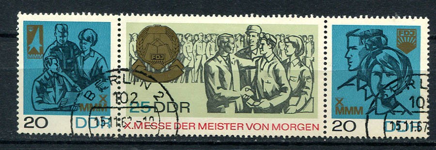 Germany – DDR : Masters of Tomorrow Se-Tenant from 1967 – CTO
