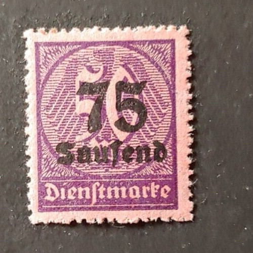 CLASSIC 75 TAUSEND MARK DIENSTMARKEN VF MNH REICH GERMANY DEUTSCHLAND