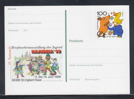 GERMANY Najubria ’98 POSTAL CARD